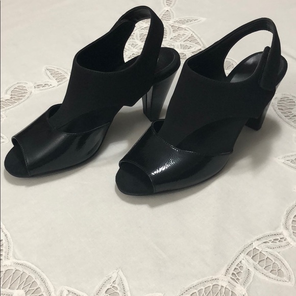 AEROSOLES Shoes - Aerosoles Vivrance Black Peep Toe Sling Back Heels